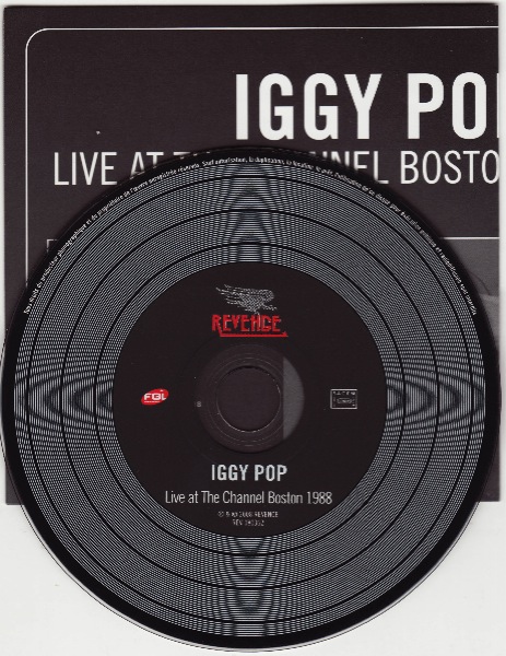 CD and insert, Pop, Iggy - Live at The Channel Boston M.A.1988